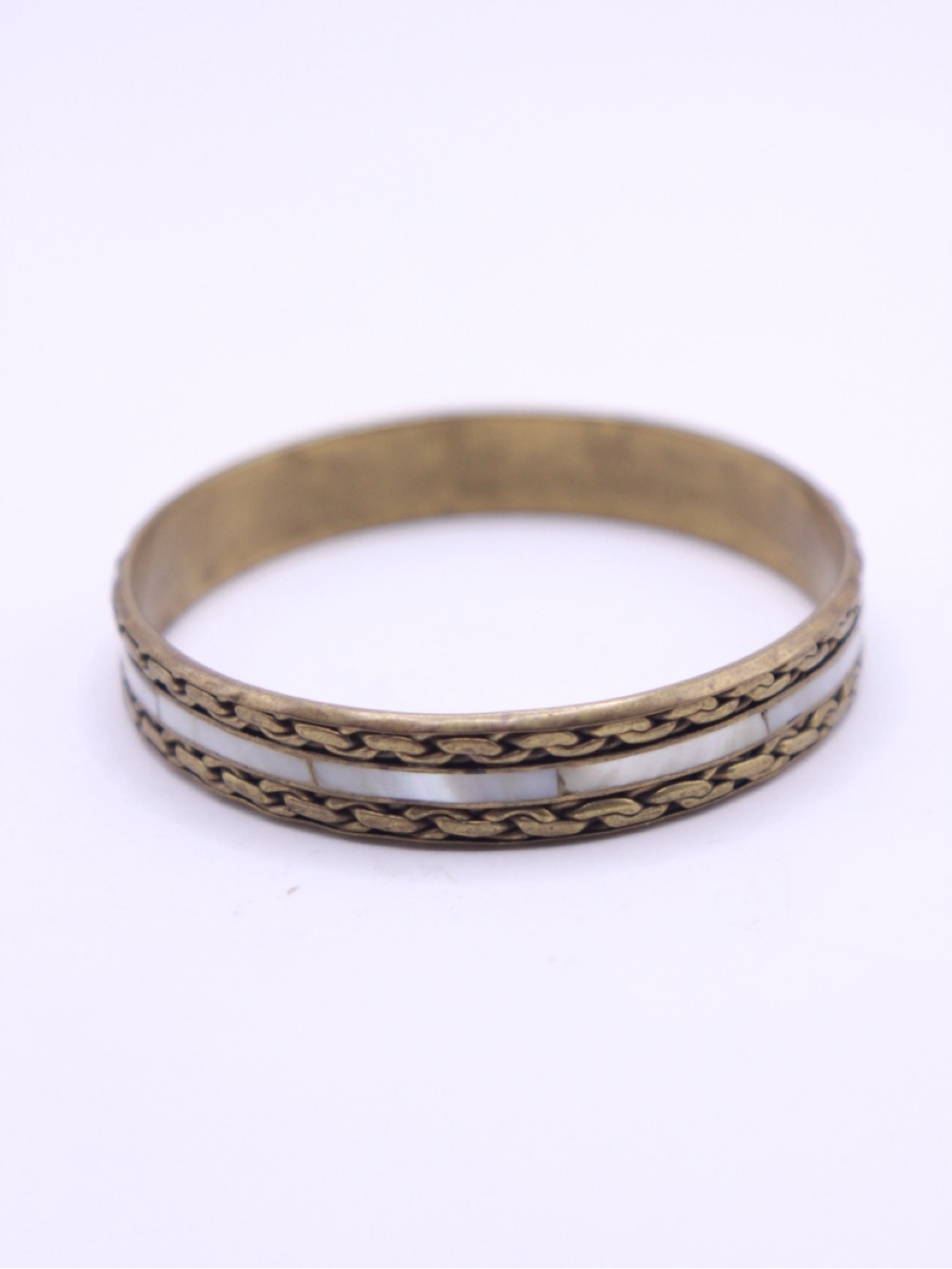 Brass With Mother Of Pearl Inlay Bangle